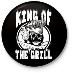 printfashion Grill király - Kitűző, hűtőmágnes - Fekete (3097404)