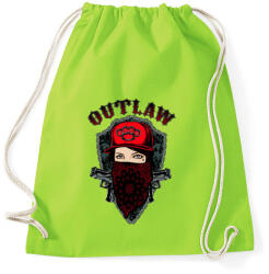 printfashion Törvényen kívüli - Sportzsák, Tornazsák - Limezöld (191127)