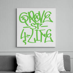 printfashion GTA - Grove Street Graffiti - Vászonkép - Fehér (6628519)