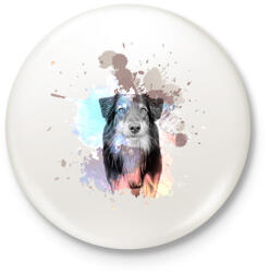 printfashion Ausztrál juhászkutya splash - Kitűző, hűtőmágnes - Fehér (12474568)