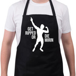 printfashion Get Ripped or Die Mirin - Zyzz - Kötény - Fekete (6357454)