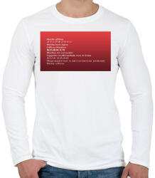 printfashion Media Offline - Férfi hosszú ujjú póló - Fehér (5247379)