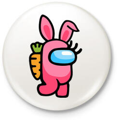 printfashion Among Us nyuszi - Kitűző, hűtőmágnes - Fehér (6786912)