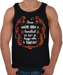 printfashion Sose hagyd abba a tanulást - Férfi atléta - Fekete (7285993)