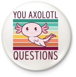 printfashion Sok kérdést teszel fel - Kitűző, hűtőmágnes - Fehér (10874252)