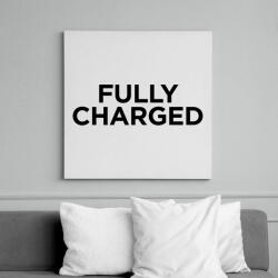 printfashion Fully Charged (Black) - Vászonkép - Fehér (6625833)