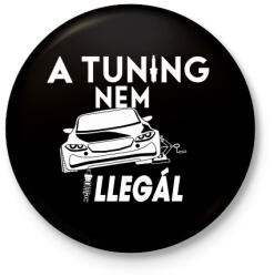 printfashion Tuning - Kitűző, hűtőmágnes - Fekete (3100931)