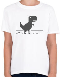 printfashion page not found dino - Gyerek póló - Fehér (430116)