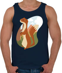 printfashion Hermelin - Férfi atléta - Sötétkék (6586246)
