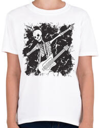 printfashion Csontváz gitárral - Gyerek póló - Fehér (5646074)