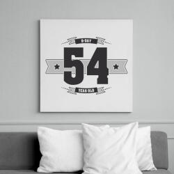 printfashion b-day-54-dark-lightgrey - Vászonkép - Fehér (6622835)