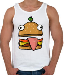 printfashion Durr burger - Fortnite - Férfi atléta - Fehér (3995007)