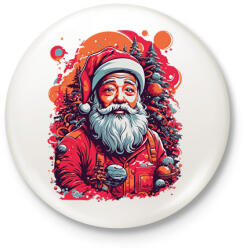 printfashion Télapó - Kitűző, hűtőmágnes - Fehér (15142881)