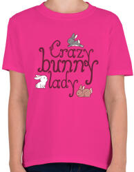 printfashion Őrült nyuszis hölgy - Gyerek póló - Helikónia (14474551)