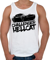 printfashion Dodge Challenger Hellcat - Férfi atléta - Fehér (7589968)