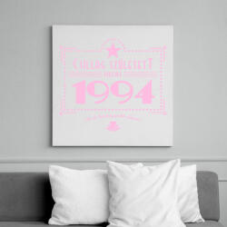 printfashion csillag-1994-pink - Vászonkép - Fehér (6623099)