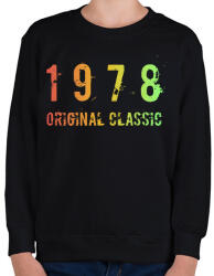 printfashion 1978 - Gyerek pulóver - Fekete (4565191)