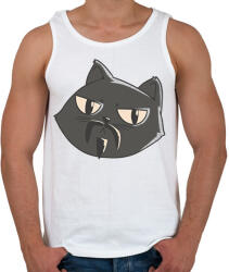 printfashion Fekete macska - Férfi atléta - Fehér (8462695)