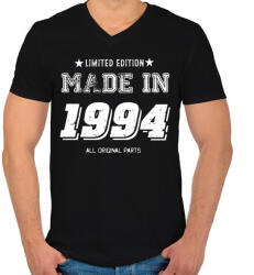 printfashion 1994 - Férfi V-nyakú póló - Fekete (4053973)
