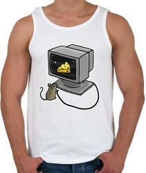 printfashion Számítógép egérrel - Férfi atléta - Fehér (8405827)