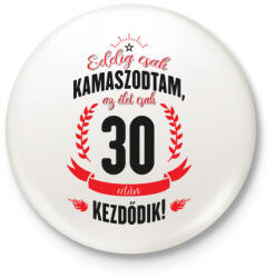 printfashion kamasz-30-black-red - Kitűző, hűtőmágnes - Fehér (3076745)