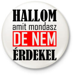 printfashion Hallom - Kitűző, hűtőmágnes - Fehér (6156249)
