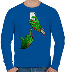 printfashion Szelfi - Férfi pulóver - Királykék (153729)