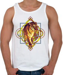 printfashion Tigris - Férfi atléta - Fehér (5649718)