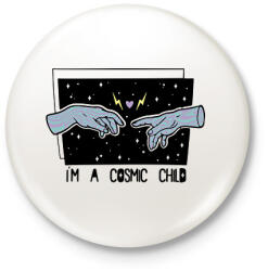 printfashion Cosmic child - Kitűző, hűtőmágnes - Fehér (13468550)