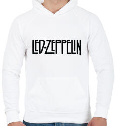 printfashion Led Zeppelin logo - Férfi kapucnis pulóver - Fehér (2174262)