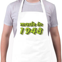 printfashion made-in-1948-green-grey - Kötény - Fehér (4902063)