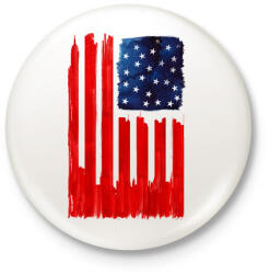 printfashion Stars and buildings - Kitűző, hűtőmágnes - Fehér (3074803)