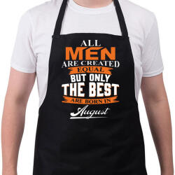 printfashion A legjobbak augusztusban születnek - Kötény - Fekete (4918212)