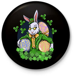 printfashion Nyuszi - Kitűző, hűtőmágnes - Fekete (15657378)