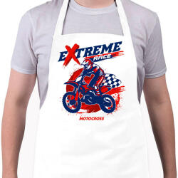 printfashion Motocross - Kötény - Fehér (13737013)
