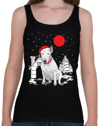 printfashion Bullterrier karácsony - Női atléta - Fekete (1114904)