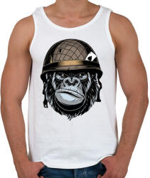 printfashion Gorilla Soldier - Férfi atléta - Fehér (2281398)