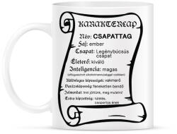 printfashion Karakterlap csapattag - Bögre - Fehér (13843722)