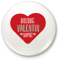 printfashion Valentin nap - Kitűző, hűtőmágnes - Fehér (3083637)