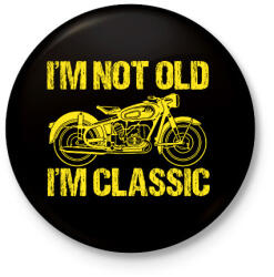 printfashion I am Classic - Kitűző, hűtőmágnes - Fekete (8099943)