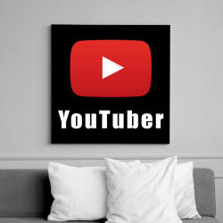 printfashion YouTuber - Vászonkép - Fekete (6652483)