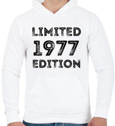 printfashion 1977 - Férfi kapucnis pulóver - Fehér (5062106)