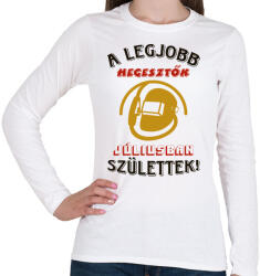 printfashion Hegesztő szülinapja július színes - Női hosszú ujjú póló - Fehér (5522730)