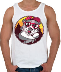 printfashion Laza borz - Férfi atléta - Fehér (6350021)