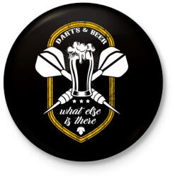 printfashion Darts és Sör - Kitűző, hűtőmágnes - Fekete (3095305)