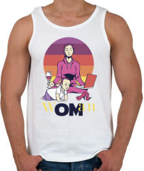 printfashion wOMan az igazi guru anya - Férfi atléta - Fehér (4758566)