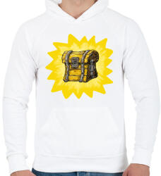 printfashion Chest - Fortnite - Férfi kapucnis pulóver - Fehér (3937957)