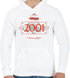 printfashion since-2001-red-black - Férfi kapucnis pulóver - Fehér (537644)