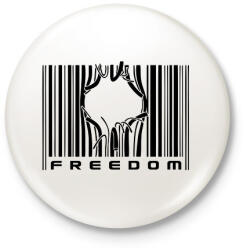 printfashion Freedom - Kitűző, hűtőmágnes - Fehér (12351866)