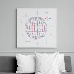 printfashion Disco gömb - Vászonkép - Fehér (6641274)